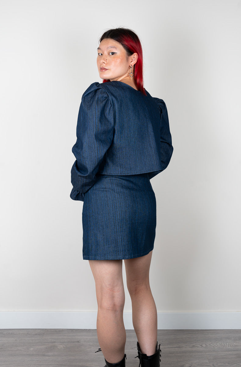 ANNA ROSE BLOUSE INDIGO DENIM
