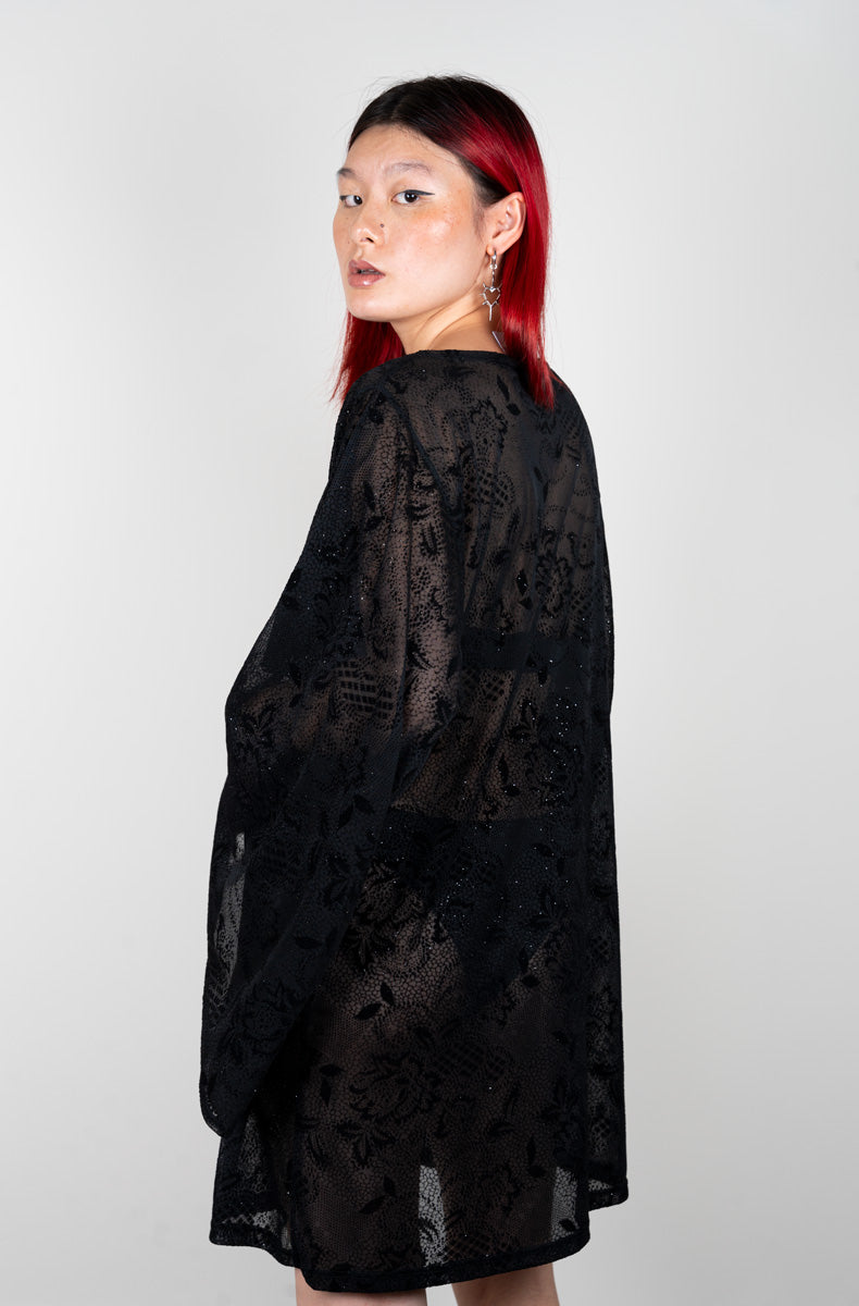 KIMONO DRESS BLACK