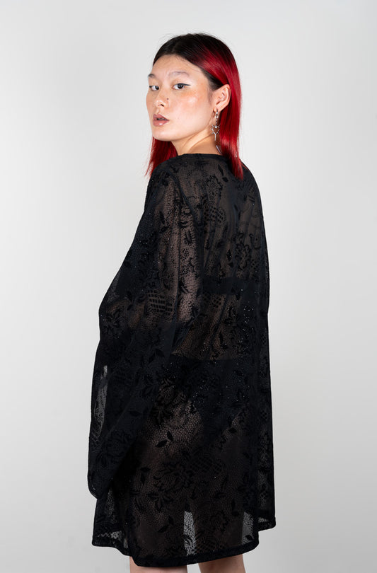 KIMONO DRESS BLACK