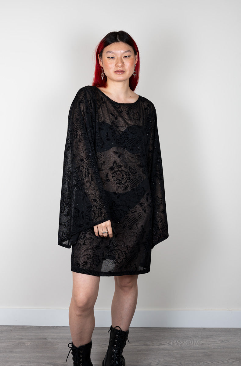 KIMONO DRESS BLACK