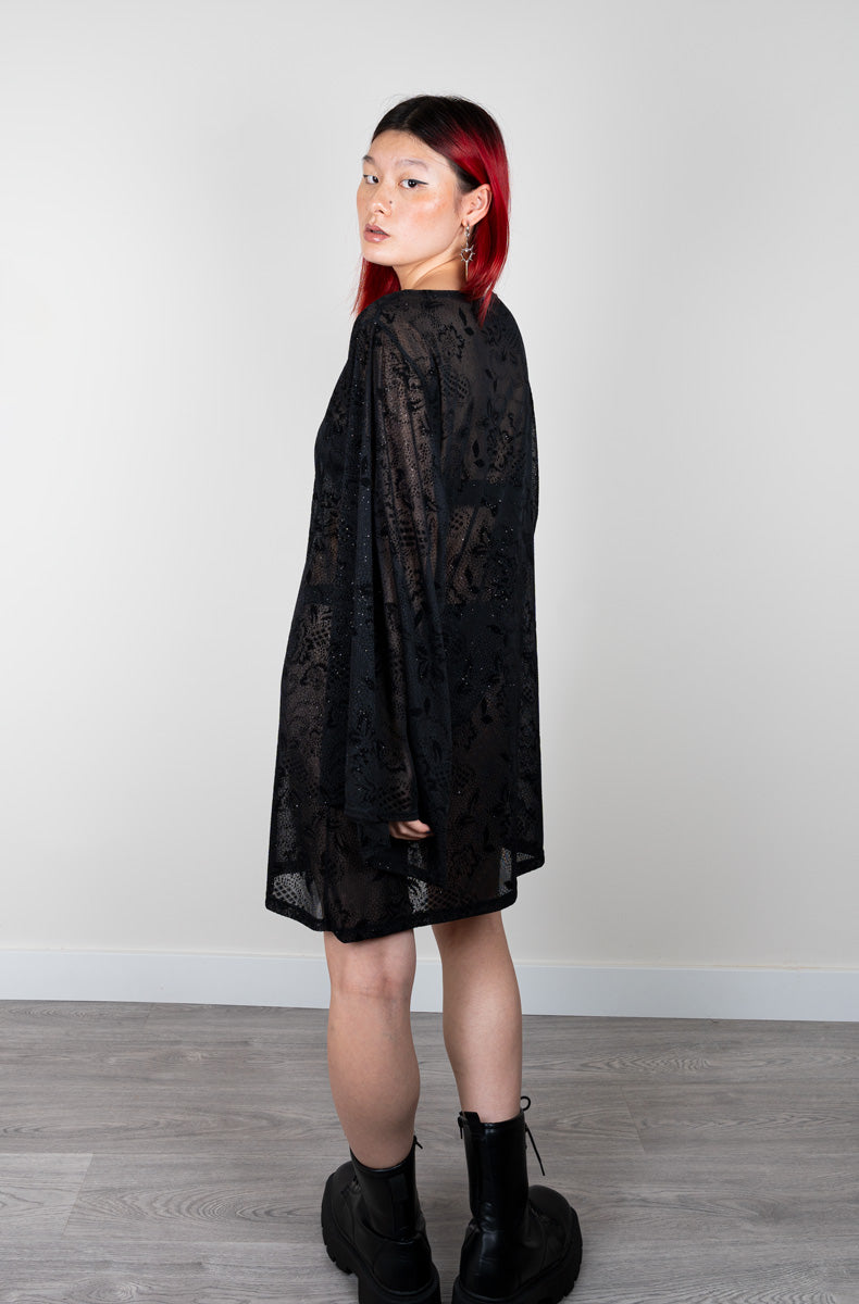 KIMONO DRESS BLACK